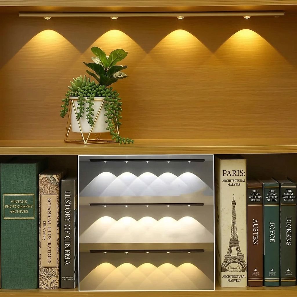 Luce LED Wireless con Sensore di Movimento Ricaricabile Dimmerabile a 3 Colori