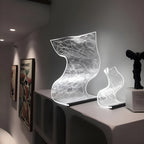 Lampada da tavolo in acrilico – Elegante e senza tempo con illuminazione LED | Lampada decorativa per la casa