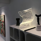 Lampada da tavolo in acrilico – Elegante e senza tempo con illuminazione LED | Lampada decorativa per la casa