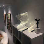 Lampada da tavolo in acrilico – Elegante e senza tempo con illuminazione LED | Lampada decorativa per la casa