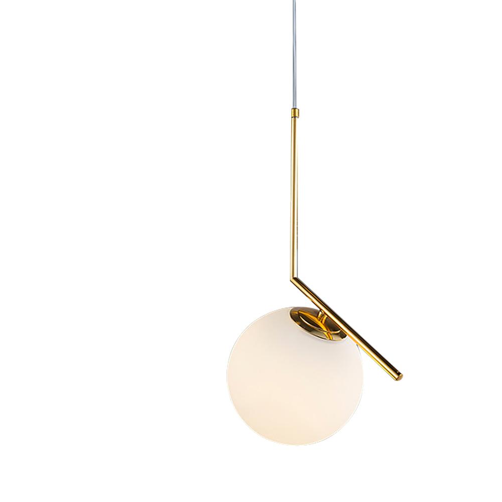 Lampada a sospensione in vetro opalino Blikuva Modern Globe