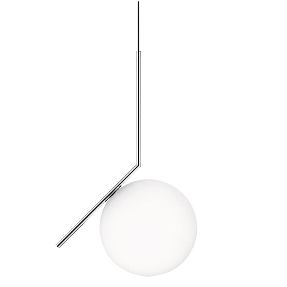 Lampada a sospensione in vetro opalino Blikuva Modern Globe