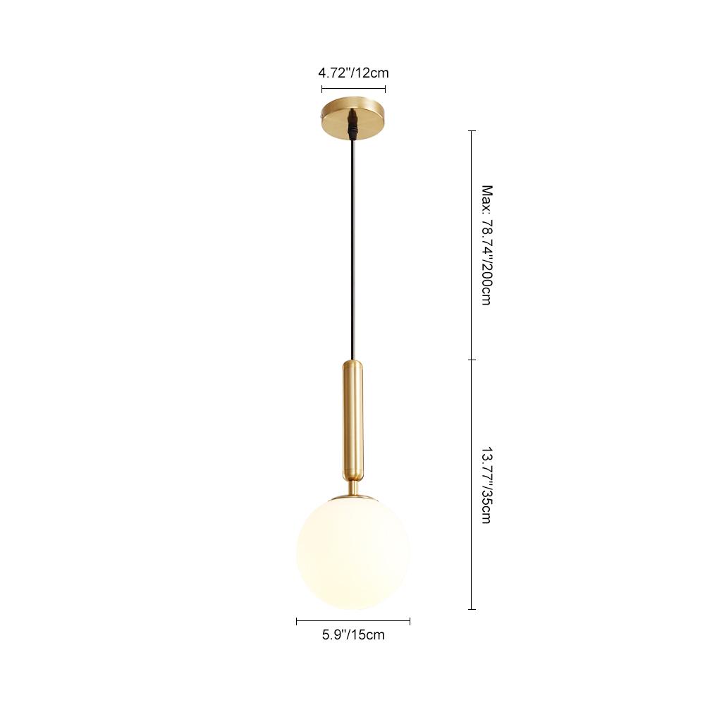 Lampada a sospensione in vetro minimalista Ljoma in stile mid-century