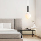 Lampada a sospensione in vetro minimalista Ljoma in stile mid-century