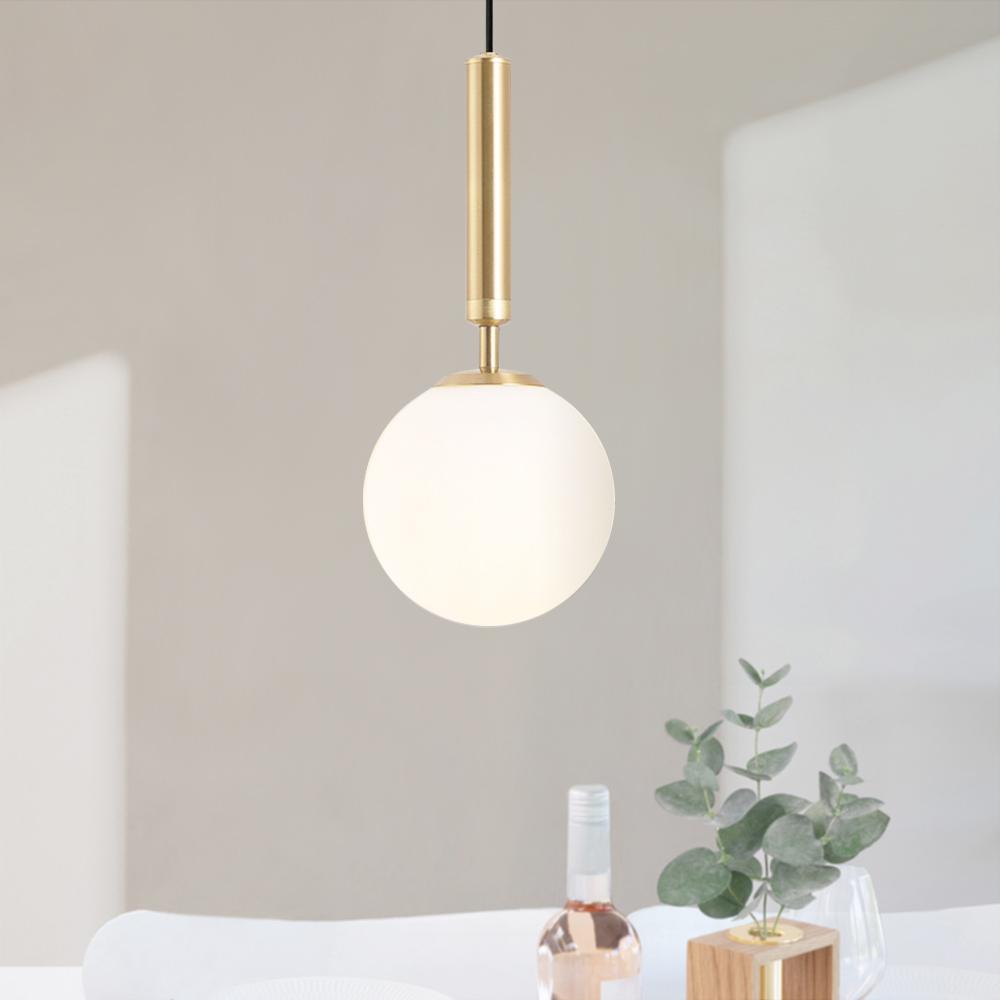 Lampada a sospensione in vetro minimalista Ljoma in stile mid-century