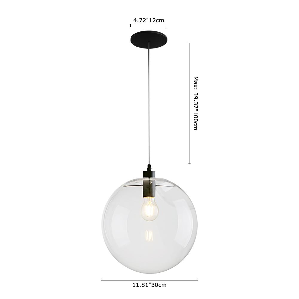 Lampada a sospensione in vetro minimalista Dvalinn