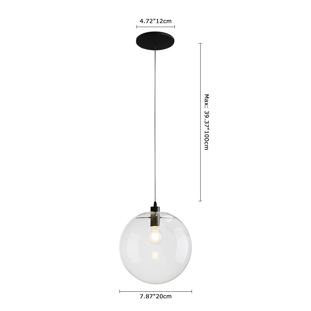 Lampada a sospensione in vetro minimalista Dvalinn