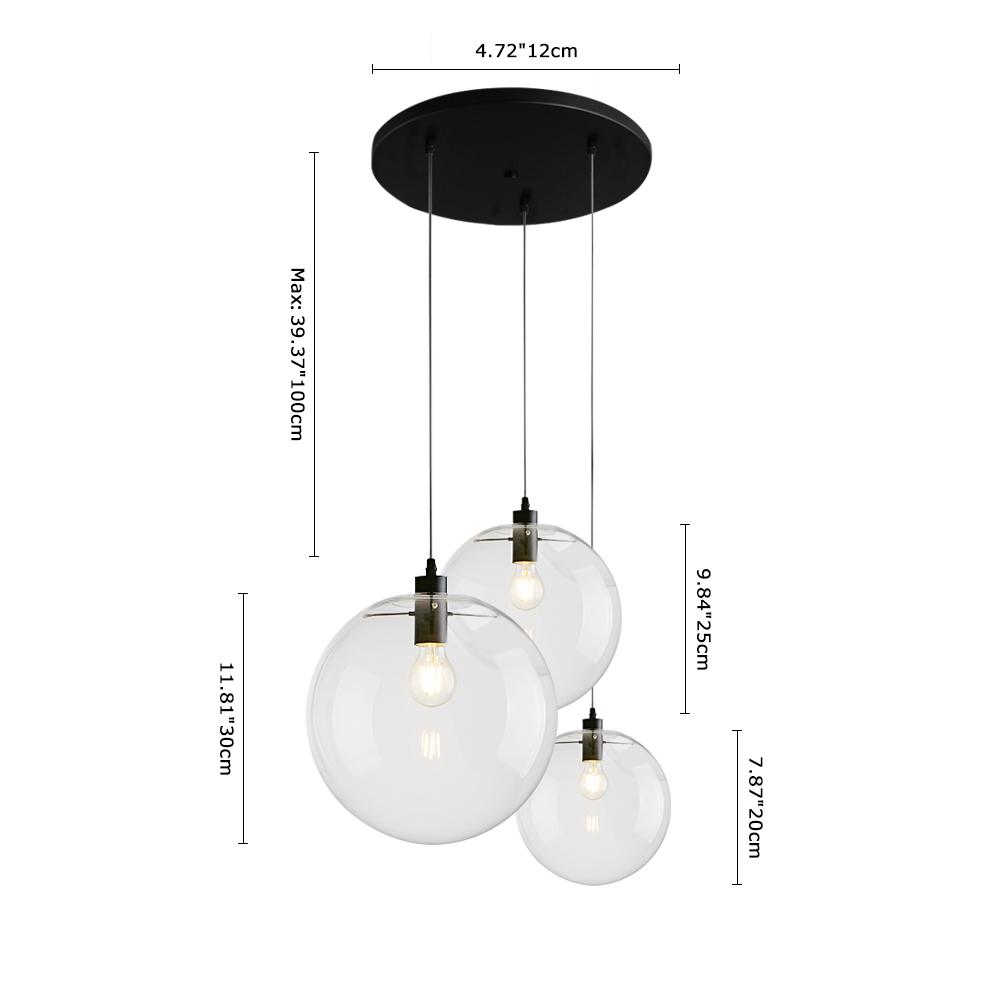 Lampada a sospensione in vetro minimalista Dvalinn