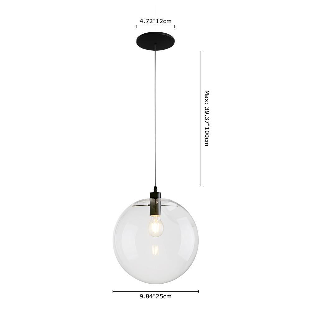 Lampada a sospensione in vetro minimalista Dvalinn