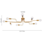 Qvistunix Moderno Industriale Sputnik Luce Semi Flush