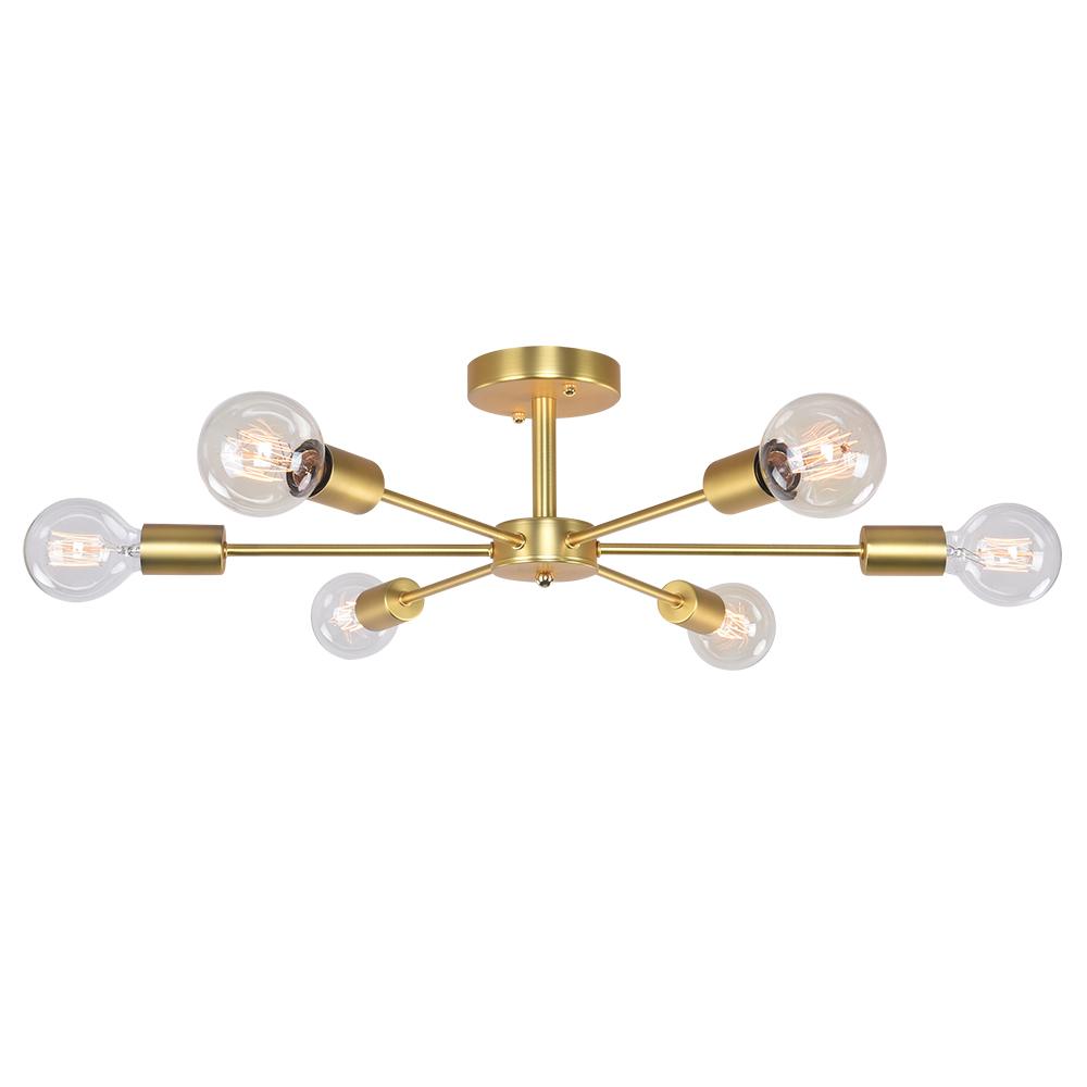 Xyla Moderno Semi Flush Light Sputnik di metà secolo