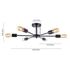 Xyla Moderno Semi Flush Light Sputnik di metà secolo