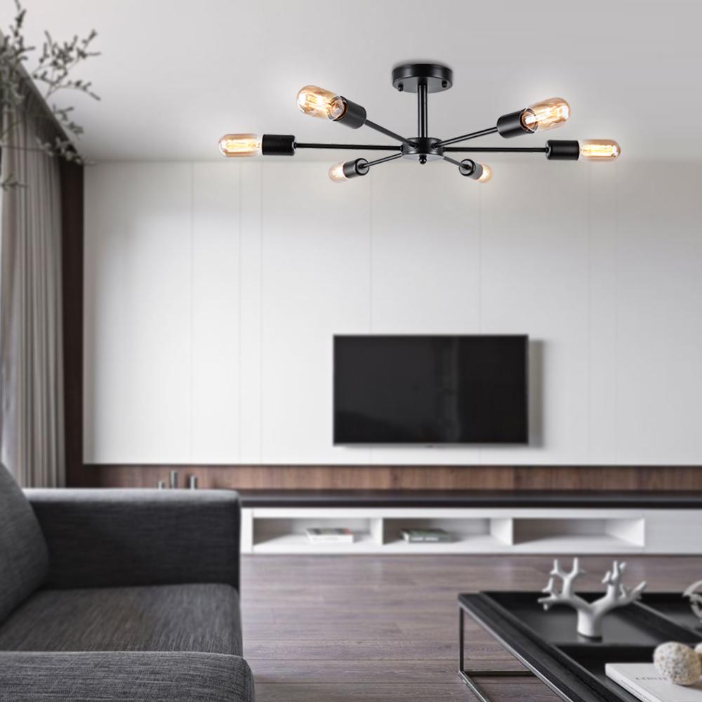 Xyla Moderno Semi Flush Light Sputnik di metà secolo