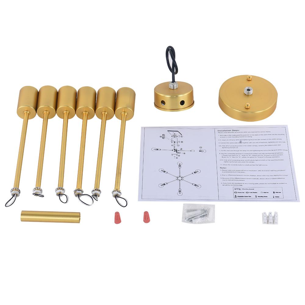 Xyla Moderno Semi Flush Light Sputnik di metà secolo