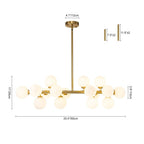 Lampadario in Vetro Lineare Moderno Iris