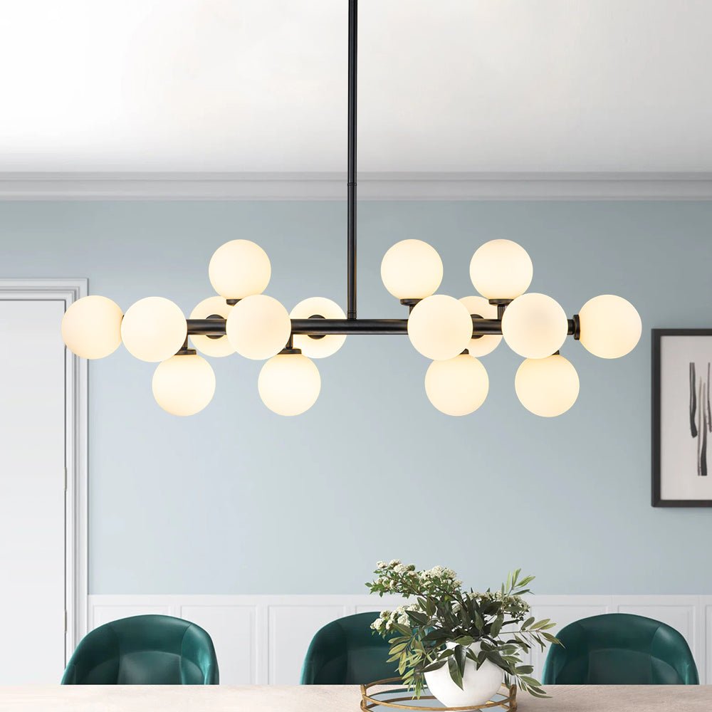 Lampadario in Vetro Lineare Moderno Iris