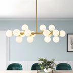 Lampadario in Vetro Lineare Moderno Iris