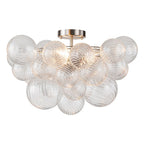 Brillia Moderno Lampadario a Bolle in Vetro Semi Flush
