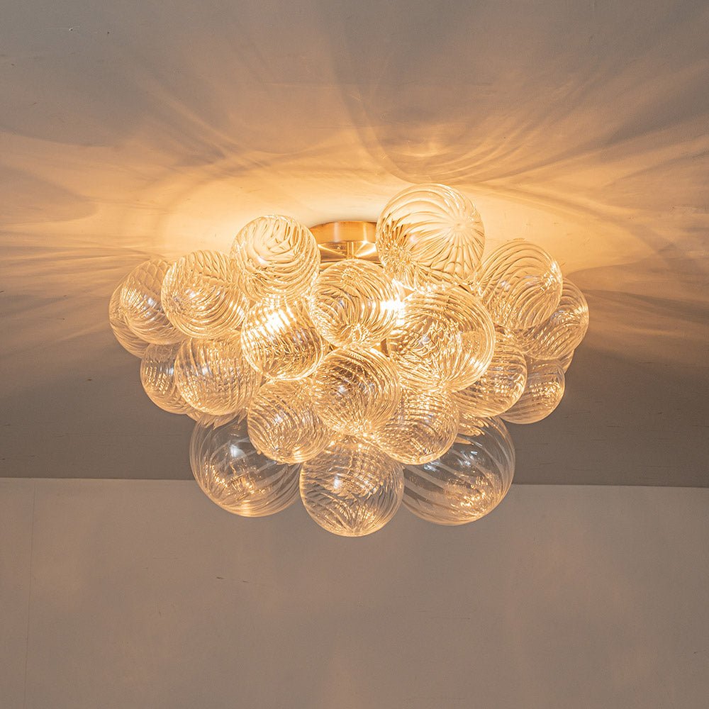 Brillia Moderno Lampadario a Bolle in Vetro Semi Flush