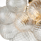 Brillia Moderno Lampadario a Bolle in Vetro Semi Flush