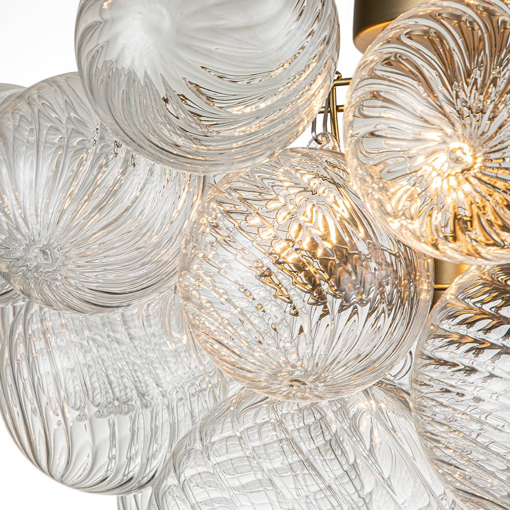 Brillia Moderno Lampadario a Bolle in Vetro Semi Flush