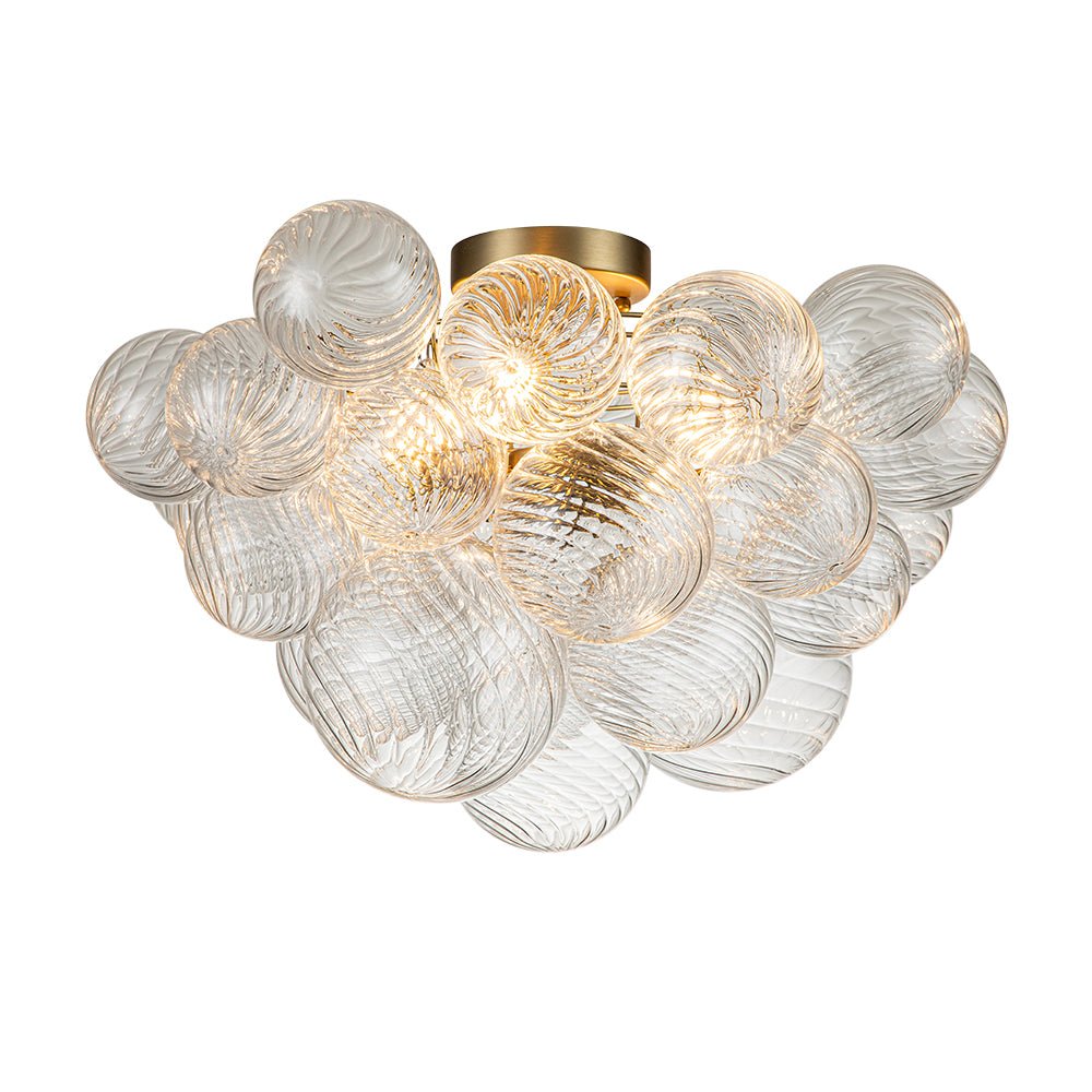 Brillia Moderno Lampadario a Bolle in Vetro Semi Flush