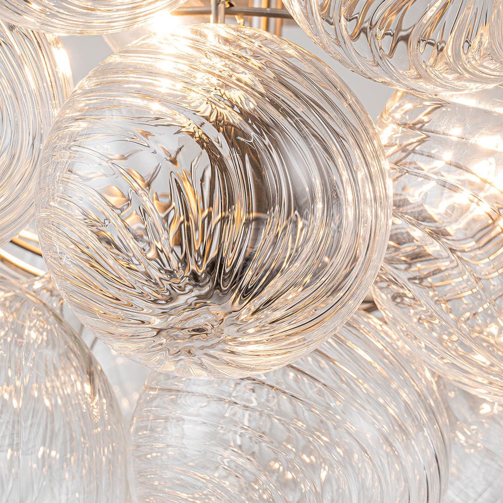 Brillia Moderno Lampadario a Bolle in Vetro Semi Flush