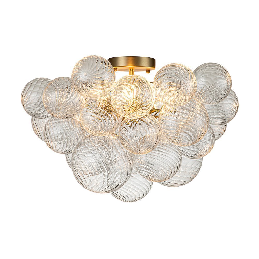 Brillia Moderno Lampadario a Bolle in Vetro Semi Flush