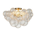 Brillia Moderno Lampadario a Bolle in Vetro Semi Flush