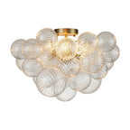Brillia Moderno Lampadario a Bolle in Vetro Semi Flush