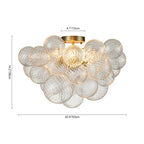 Brillia Moderno Lampadario a Bolle in Vetro Semi Flush