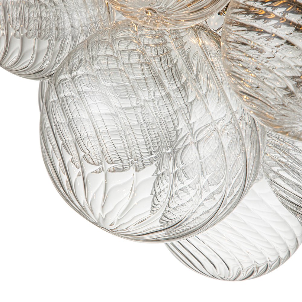 Brillia Moderno Lampadario a Bolle in Vetro Semi Flush
