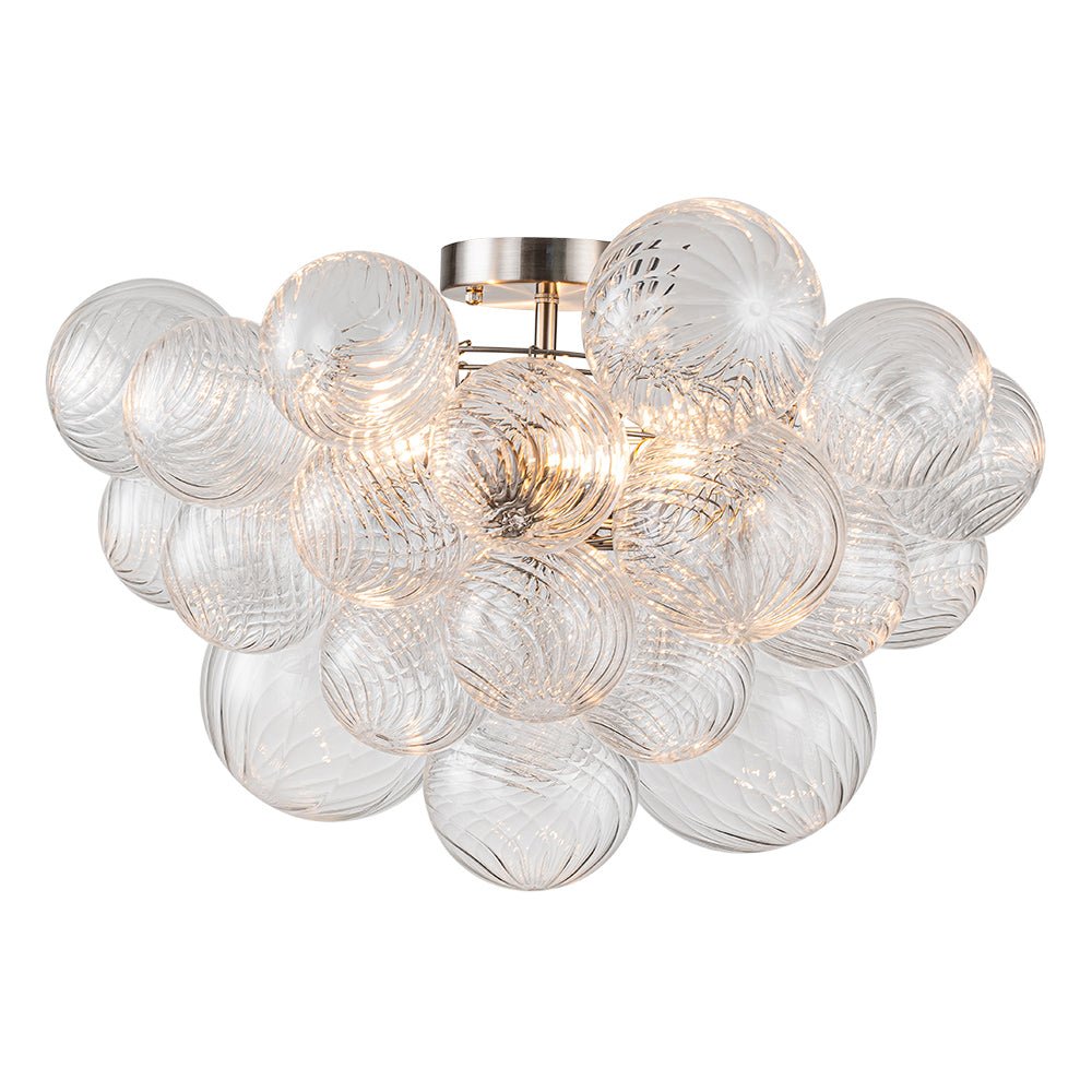 Brillia Moderno Lampadario a Bolle in Vetro Semi Flush