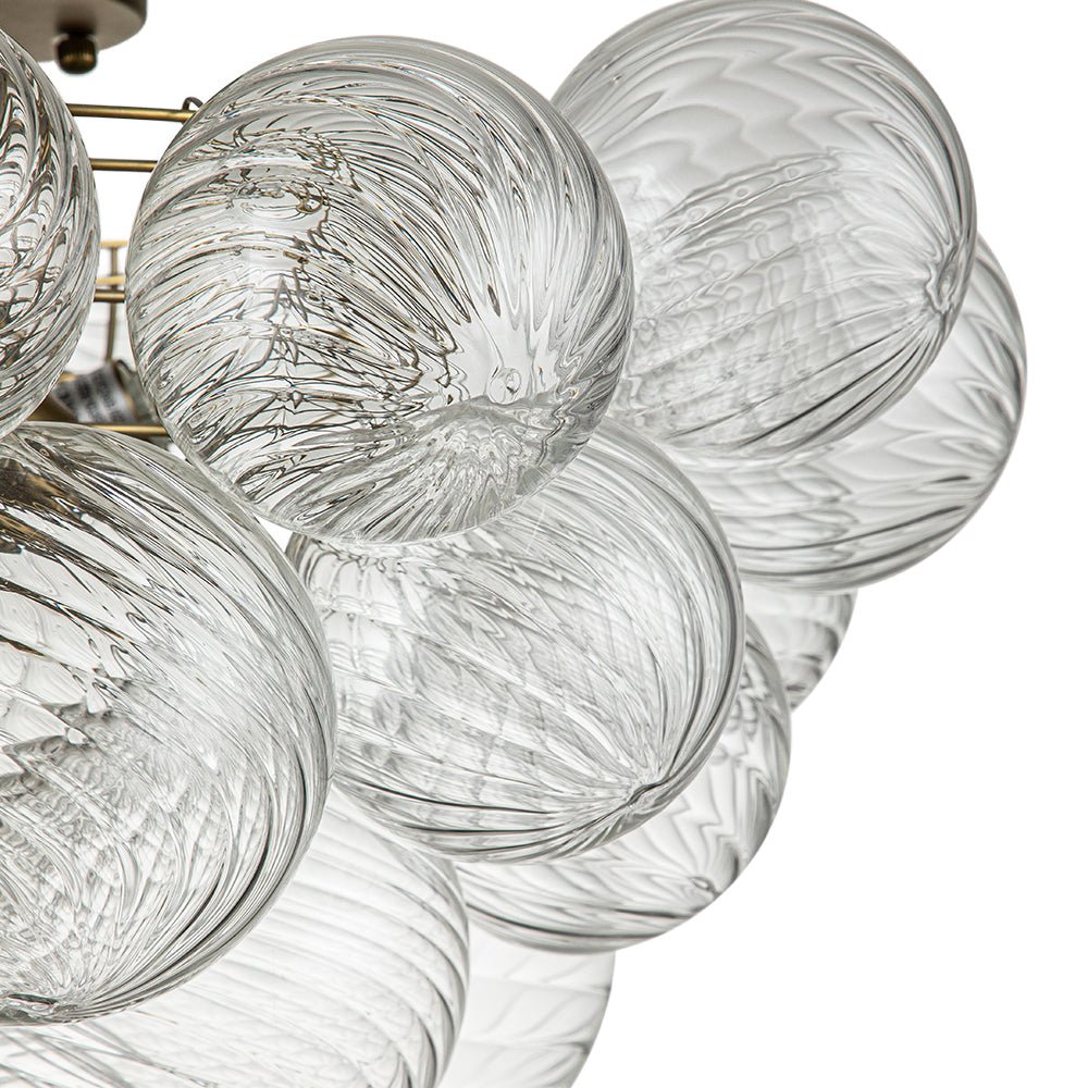 Brillia Moderno Lampadario a Bolle in Vetro Semi Flush
