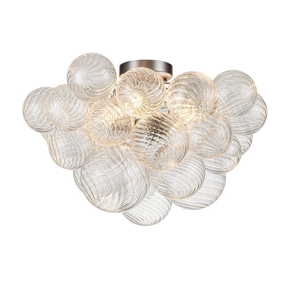 Brillia Moderno Lampadario a Bolle in Vetro Semi Flush