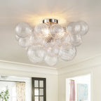 Brillia Moderno Lampadario a Bolle in Vetro Semi Flush