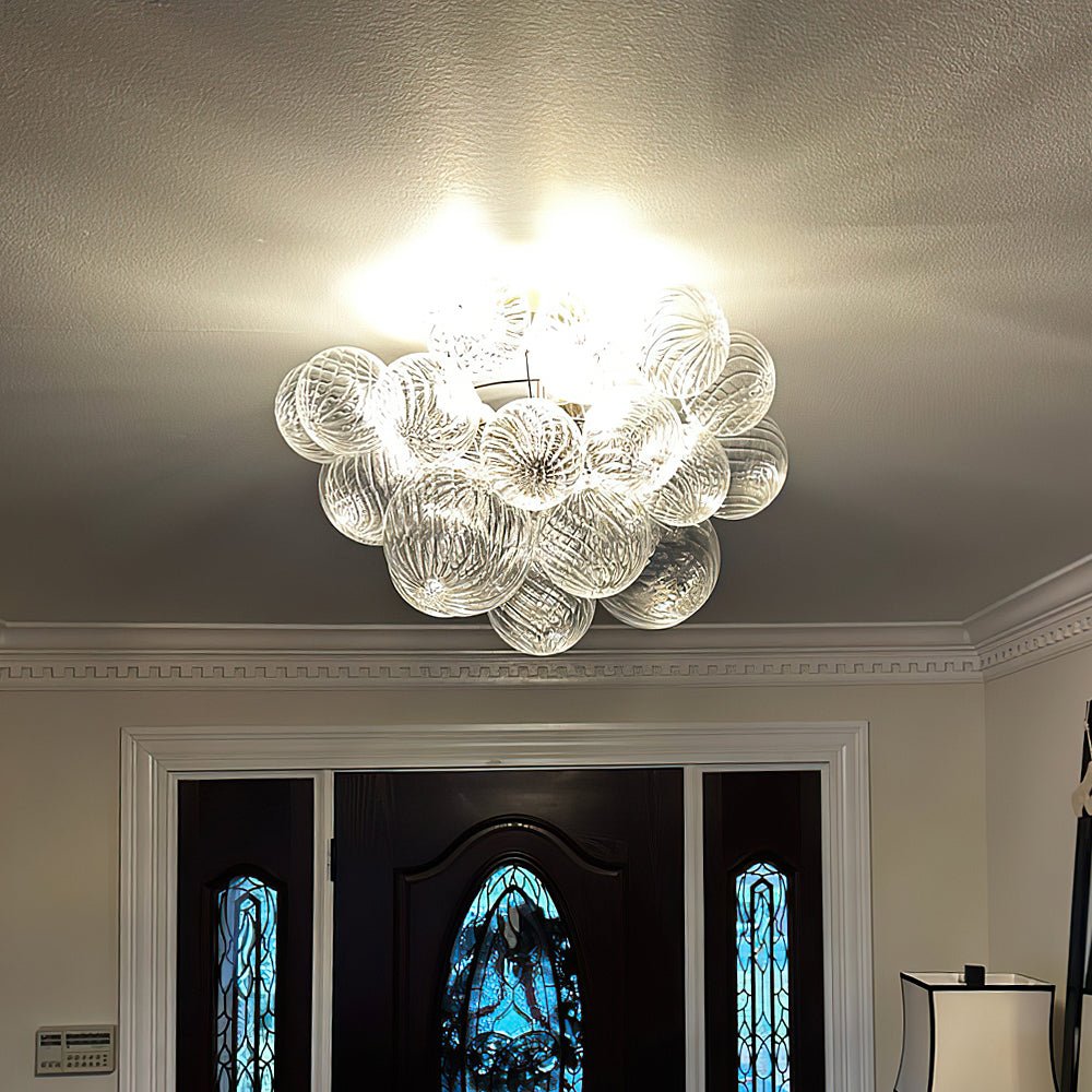 Brillia Moderno Lampadario a Bolle in Vetro Semi Flush