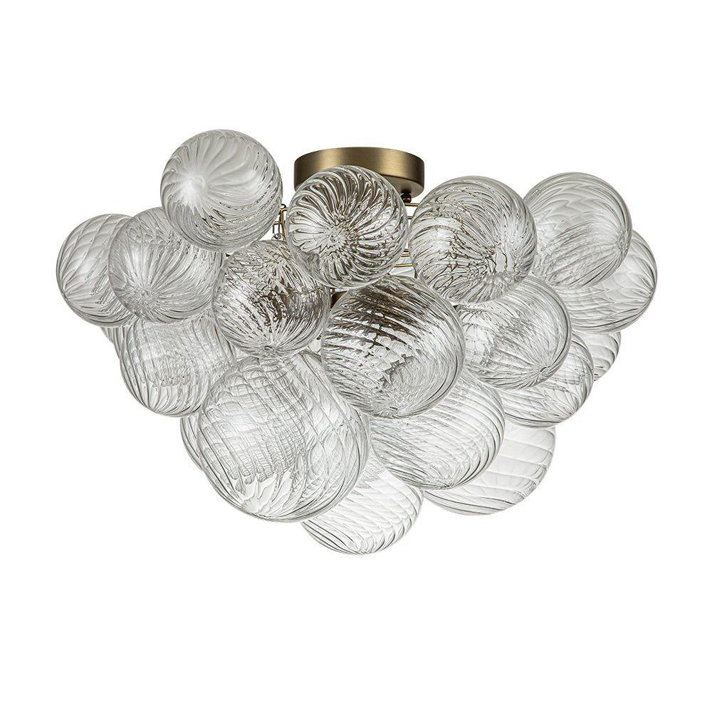 Brillia Moderno Lampadario a Bolle in Vetro Semi Flush