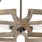 Lampada a sospensione in legno aperta Yrling Farmhouse