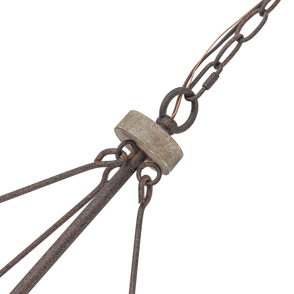 Lampada a sospensione in legno aperta Yrling Farmhouse