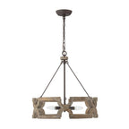 Lampada a sospensione in legno aperta Yrling Farmhouse