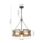 Lampada a sospensione in legno aperta Yrling Farmhouse