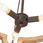 Lampada a sospensione in legno aperta Yrling Farmhouse