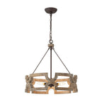 Lampada a sospensione in legno aperta Yrling Farmhouse