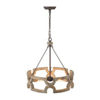 Lampada a sospensione in legno aperta Yrling Farmhouse