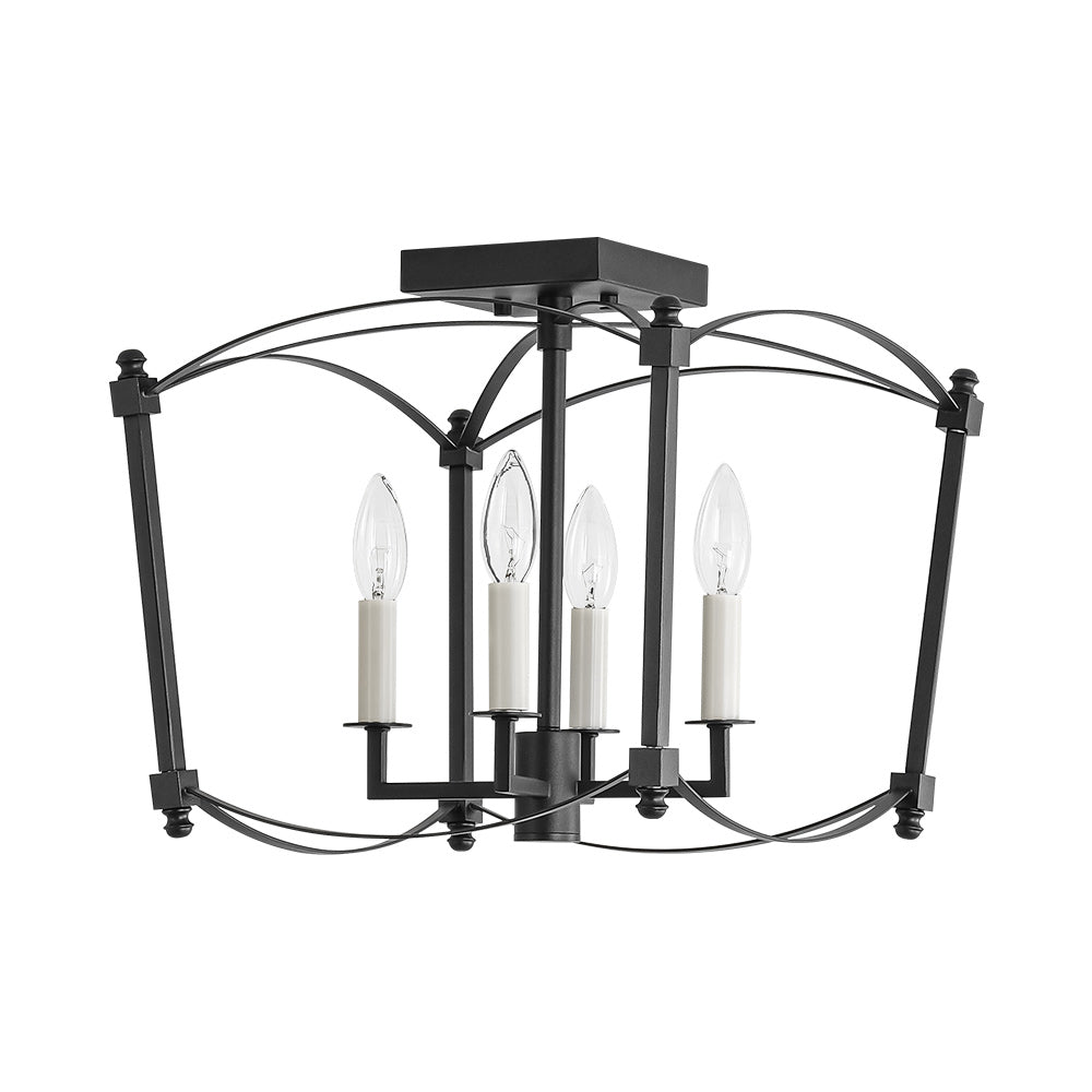 Luston Stile Antico Candelabro Luce da Soffitto Semi Flush