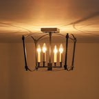 Luston Stile Antico Candelabro Luce da Soffitto Semi Flush