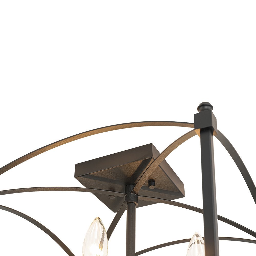 Luston Stile Antico Candelabro Luce da Soffitto Semi Flush