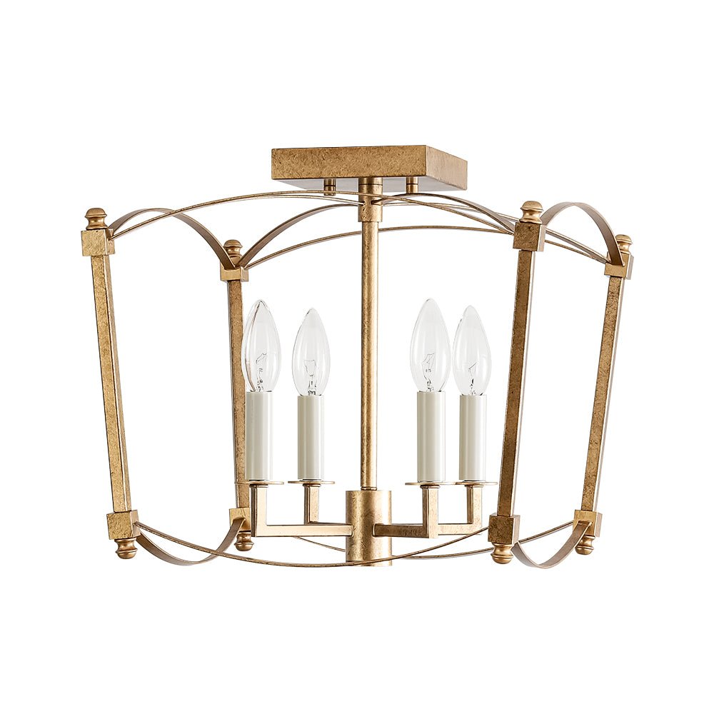 Luston Stile Antico Candelabro Luce da Soffitto Semi Flush