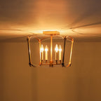 Luston Stile Antico Candelabro Luce da Soffitto Semi Flush